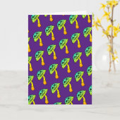 Paddenstoel schedel wenskaart kaart (Gele Bloem)