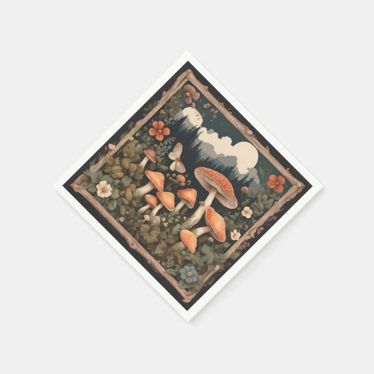 Paddenstoel Servet (Hoek)