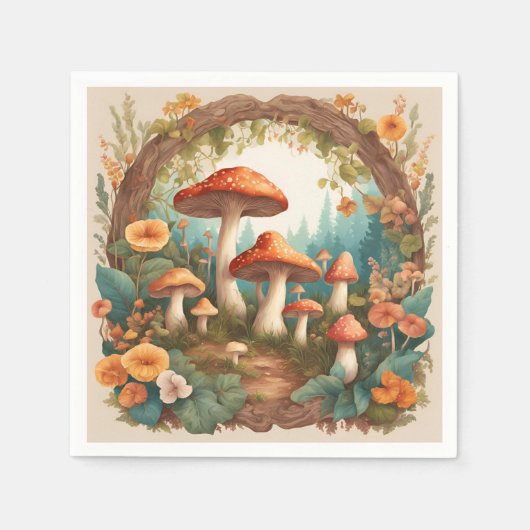 Paddenstoel Servet (Voorkant)