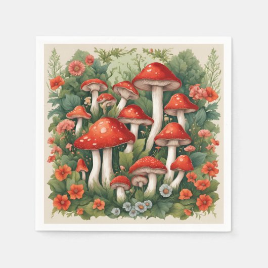 Paddenstoel Servet (Voorkant)