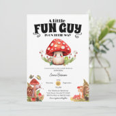 Paddenstoel Snail Woodland Herfst baby shower Cust Kaart (Staand voorkant)