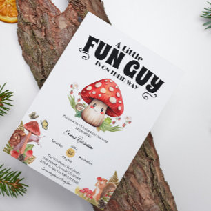 Paddenstoel Snail Woodland Herfst baby shower Cust Kaart