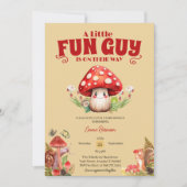 Paddenstoel Snail Woodland Herfst baby shower Cust Kaart (Voorkant)