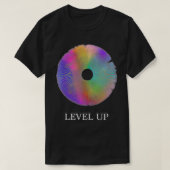 Paddenstoel Spore Afdruk Level Up Psychedelische P T-shirt (Design voorkant)