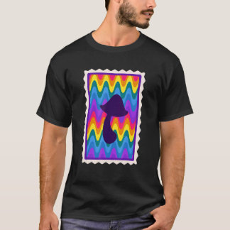 Paddenstoel Stamp Groovy Rave 70's Hippie Retro T-shirt