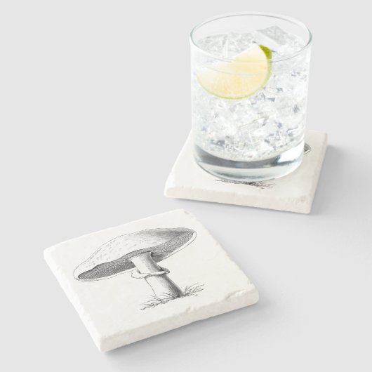 paddenstoel stenen onderzetter (Zijkant)