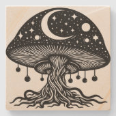 paddenstoel stenen onderzetter (Voorkant)