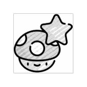 paddenstoel ster rubberstempel (Afrduk)