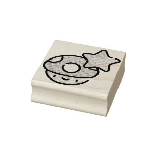 paddenstoel ster rubberstempel