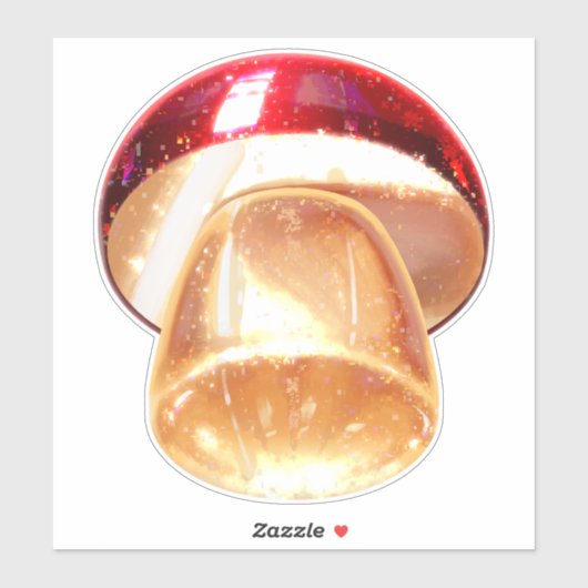 Paddenstoel sticker rood modern (Vel)