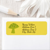 Paddenstoel Terug Adres label Luime Green (Insitu)