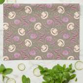  paddenstoel & uithangpatroon Robuuste groenten Theedoek (Gevouwen)