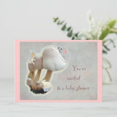 Paddenstoel Uitnodiging Baby shower afspelen (Staand voorkant)