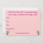 Paddenstoel Uitnodiging Baby shower afspelen (Achterkant)