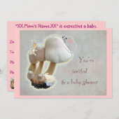 Paddenstoel Uitnodiging Baby shower afspelen (Voorkant / Achterkant)