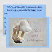 Paddenstoel Uitnodiging Baby shower afspelen (Voorkant / Achterkant)