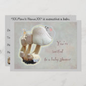 Paddenstoel Uitnodiging Baby shower afspelen (Voorkant / Achterkant)