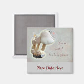 Paddenstoel Uitnodiging Baby shower afspelen Magneet (Voorkant / Achterkant)