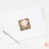 Paddenstoel Vierkante Sticker (Envelop)