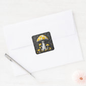 Paddenstoel Vierkante Sticker (Envelop)