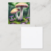 paddenstoel vierkante visitekaartje (Voorkant / Achterkant)