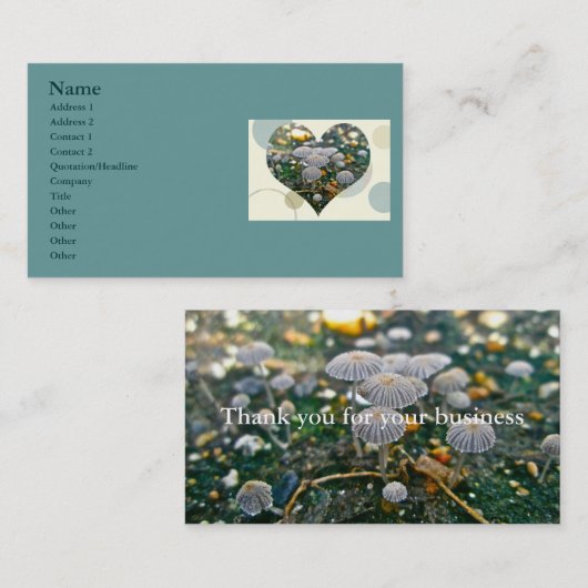Paddenstoel Visitekaartje (Voorkant / Achterkant)