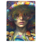 Paddenstoel-VM's Trippy Retro Art Klembord (Achterkant)