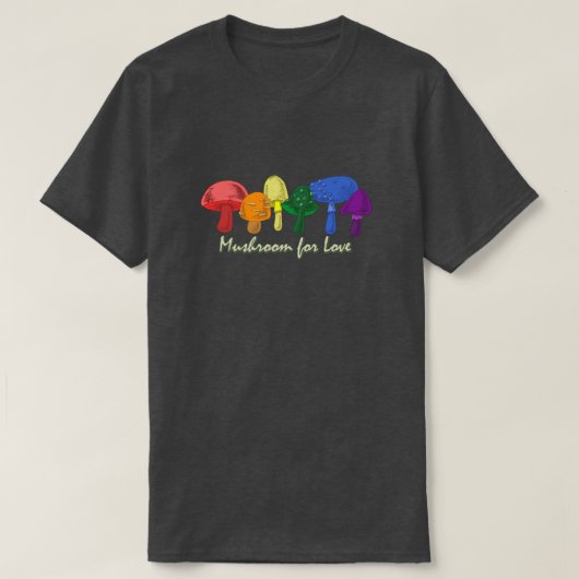 Paddenstoel voor liefde - Subtle Rainbow LGBTQ+ Pr T-shirt (Design voorkant)