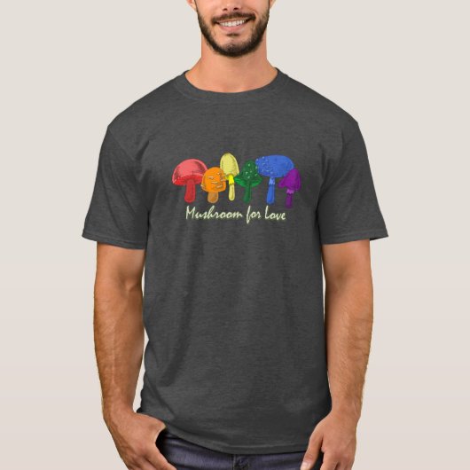 Paddenstoel voor liefde - Subtle Rainbow LGBTQ+ Pr T-shirt (Voorkant)