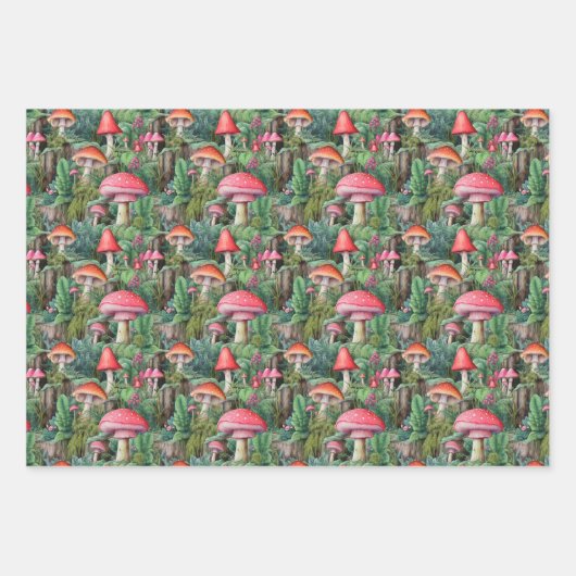 Paddenstoel voor verpakkingspapier inpakpapier vel (Voorkant 3)