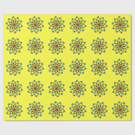 paddenstoel waanzin  cadeaupapier (Vlak)