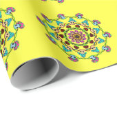 paddenstoel waanzin  cadeaupapier (Rol Hoek)