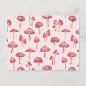 Paddenstoel Waterverf Patroon Briefkaart (Voorkant)