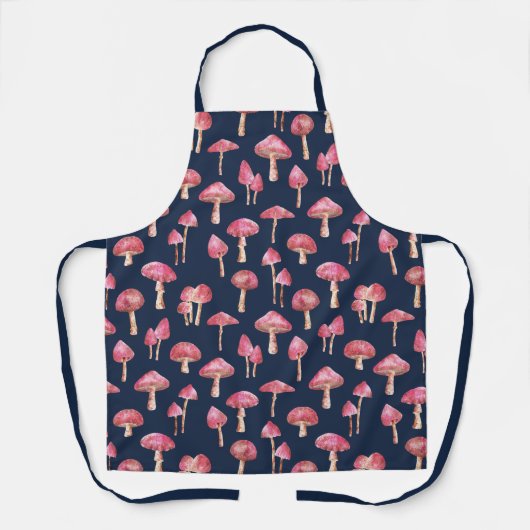 Paddenstoel Waterverf Patroon Schort (Voorkant)