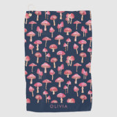 Paddenstoel Waterverf Pattern Golf Handdoek (Voorkant)