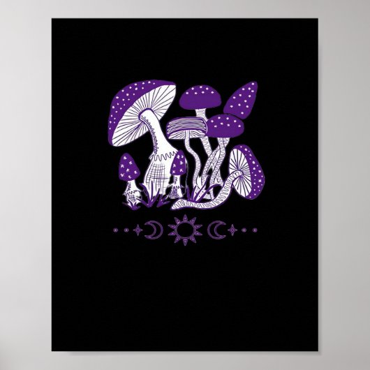 Paddenstoel Whimsigoth Vibes Poster (Voorkant)