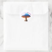 Paddenstoel Wijsheid Ronde Sticker (Tas)