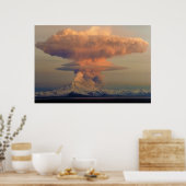 Paddenstoel Wolk Plume van de Ontsteking van de Op Poster (Keuken)