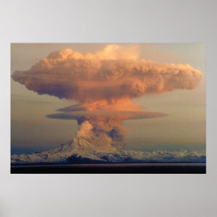 Paddenstoel Wolk Plume van de Ontsteking van de Op Poster