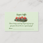 Paddenstoel Woodland Frog Baby shower Luier Raffle Informatiekaartje (Voorkant)