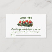 Paddenstoel Woodland Frog Baby shower Luier Raffle Informatiekaartje (Voorkant)