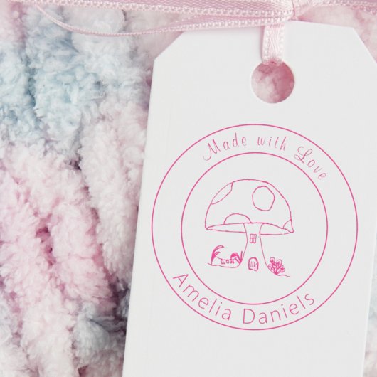 Paddenstoel Zelfinkende Rubber Stempel Met Liefde
