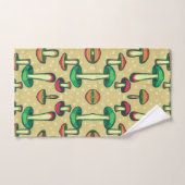 paddenstoelachtergrond bad handdoek (Handdoek)