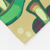 Paddenstoelachtergrond Fleece Deken (Hoek)