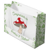 PaddenstoelBaby shower Groot Cadeauzakje (Voorkant Gekanteld)