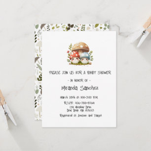 PaddenstoelBaby shower Kaart