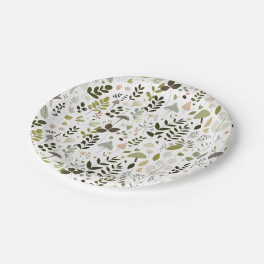 PaddenstoelBaby shower Papieren Bordje (Gekanteld)