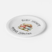 PaddenstoelBaby shower Papieren Bordje (Gekanteld)