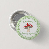 PaddenstoelBaby shower Ronde Button 3,2 Cm (Voorkant /achterkant)