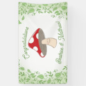 PaddenstoelBaby shower Spandoek (Verticaal)